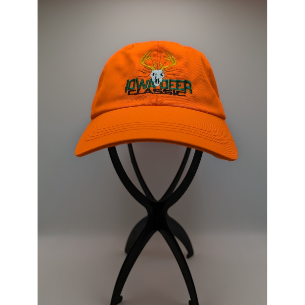 Iowa Deer Classic Blaze Orange Hunting Baseball Cap Hat Adjustable Mens
